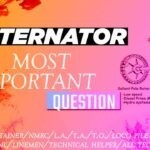 अल्टरनेटर से संबंधित महत्वपूर्ण प्रश्न - Alternator MCQ Question in Hindi